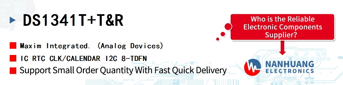 DS1341T+T&R Maxim IC RTC CLK/CALENDAR I2C 8-TDFN