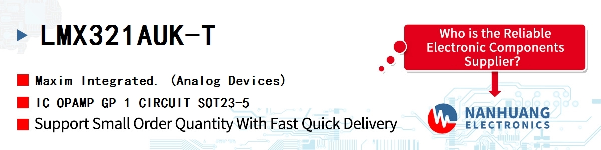 LMX321AUK-T Maxim IC OPAMP GP 1 CIRCUIT SOT23-5
