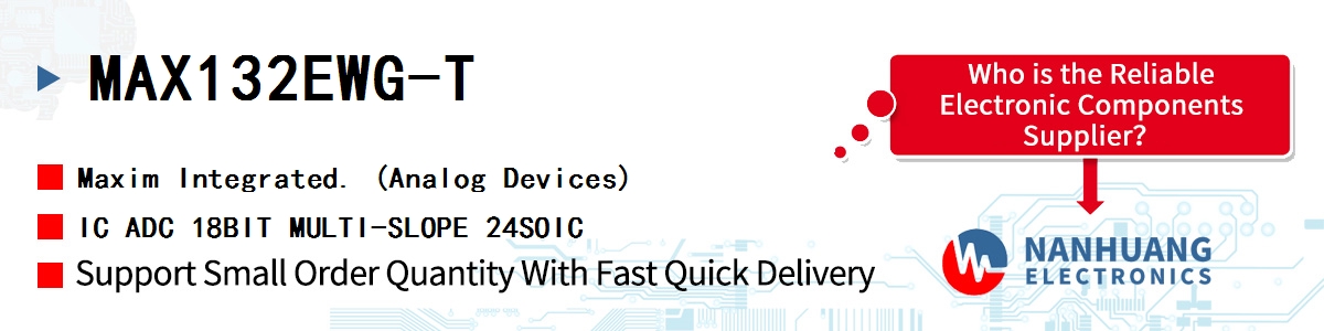 MAX132EWG-T Maxim IC ADC 18BIT MULTI-SLOPE 24SOIC