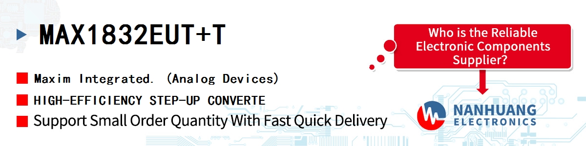 MAX1832EUT+T Maxim HIGH-EFFICIENCY STEP-UP CONVERTE
