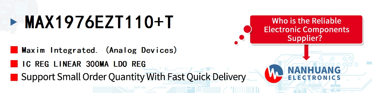 MAX1976EZT110+T Maxim IC REG LINEAR 300MA LDO REG