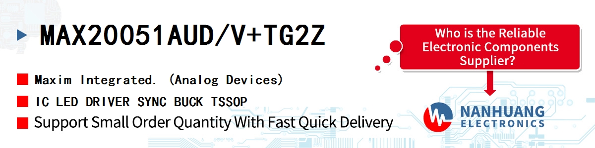 MAX20051AUD/V+TG2Z Maxim IC LED DRIVER SYNC BUCK TSSOP