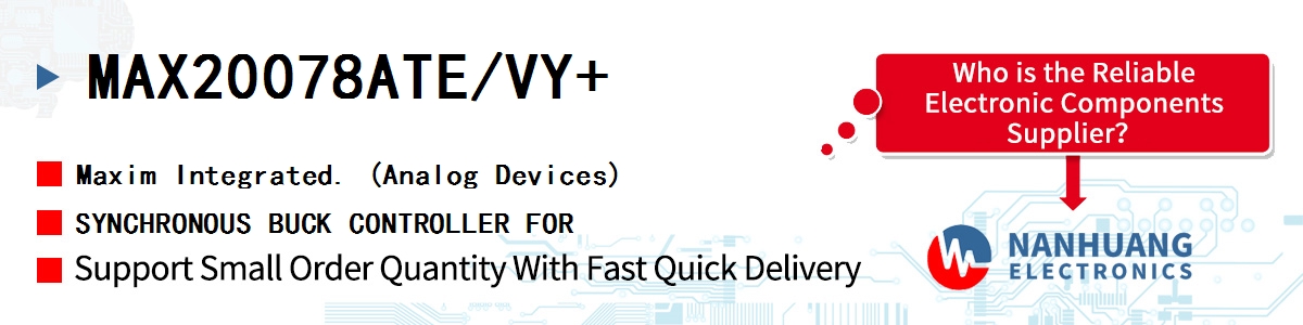 MAX20078ATE/VY+ Maxim SYNCHRONOUS BUCK CONTROLLER FOR