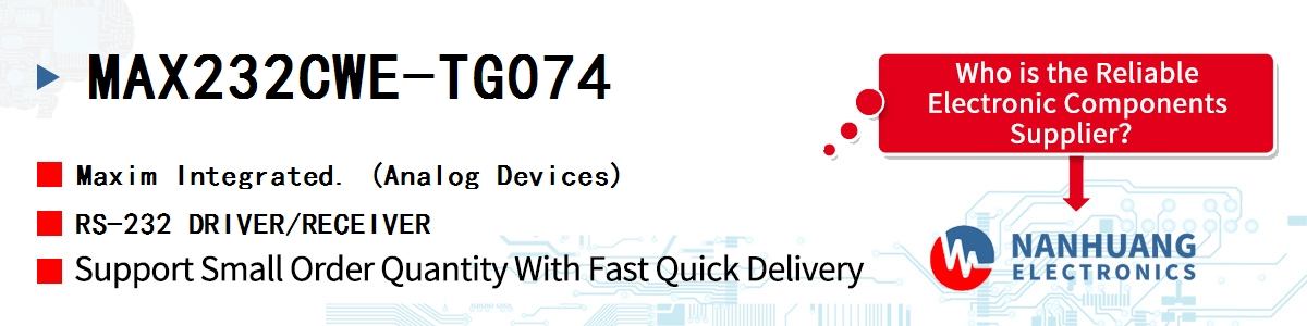 MAX232CWE-TG074 Maxim RS-232 DRIVER/RECEIVER