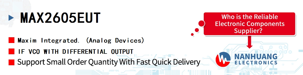 MAX2605EUT Maxim IF VCO WITH DIFFERENTIAL OUTPUT