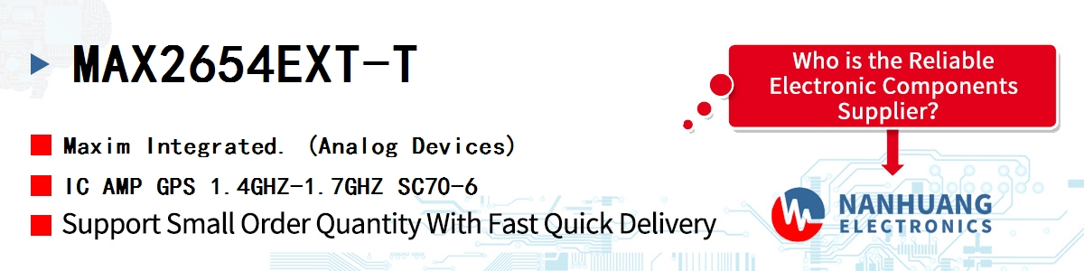 MAX2654EXT-T Maxim IC AMP GPS 1.4GHZ-1.7GHZ SC70-6