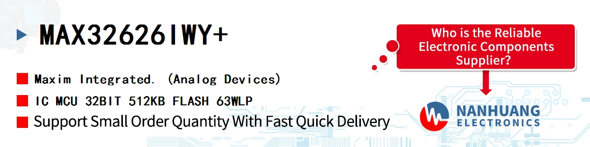 MAX32626IWY+ Maxim IC MCU 32BIT 512KB FLASH 63WLP