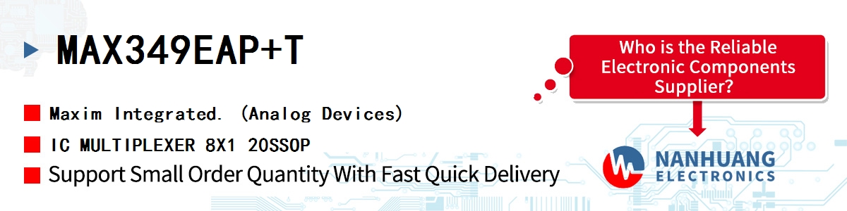 MAX349EAP+T Maxim IC MULTIPLEXER 8X1 20SSOP