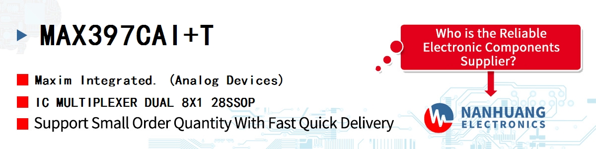 MAX397CAI+T Maxim IC MULTIPLEXER DUAL 8X1 28SSOP