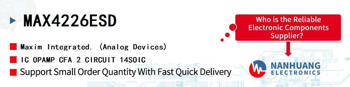 MAX4226ESD Maxim IC OPAMP CFA 2 CIRCUIT 14SOIC