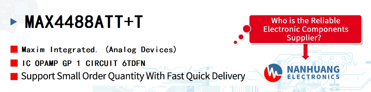 MAX4488ATT+T Maxim IC OPAMP GP 1 CIRCUIT 6TDFN