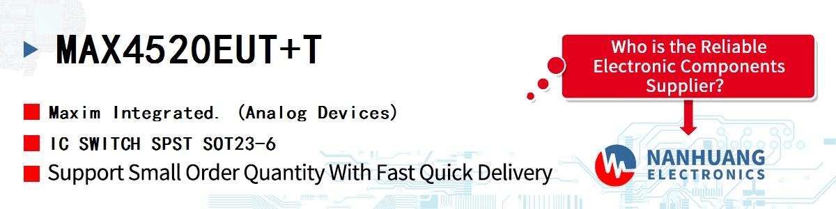 MAX4520EUT+T Maxim IC SWITCH SPST SOT23-6