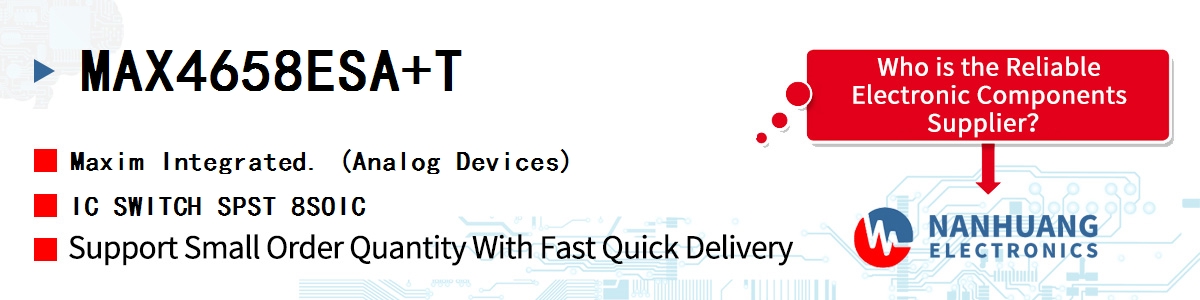 MAX4658ESA+T Maxim IC SWITCH SPST 8SOIC