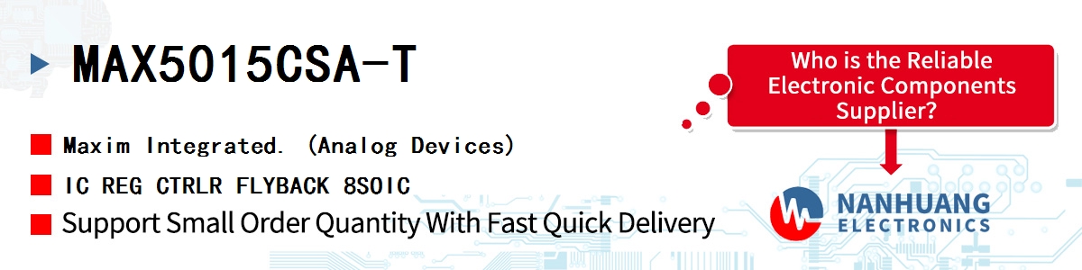 MAX5015CSA-T Maxim IC REG CTRLR FLYBACK 8SOIC