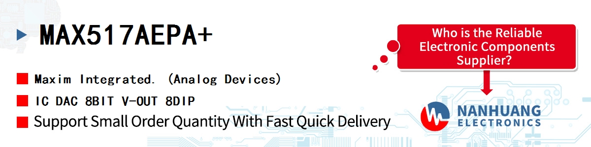 MAX517AEPA+ Maxim IC DAC 8BIT V-OUT 8DIP