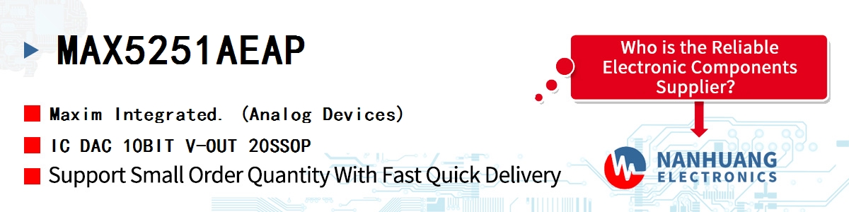 MAX5251AEAP Maxim IC DAC 10BIT V-OUT 20SSOP