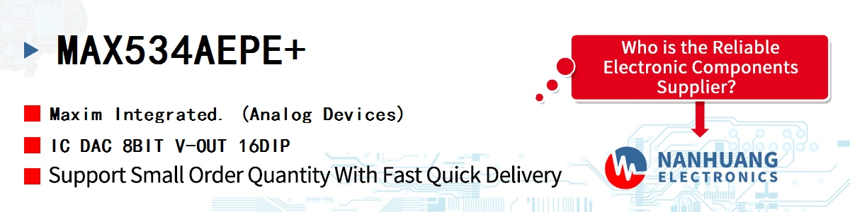 MAX534AEPE Maxim IC DAC 8BIT V-OUT 16DIP