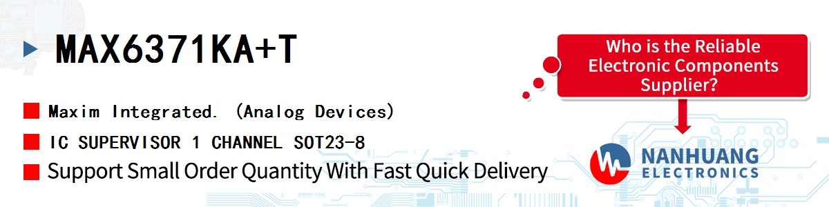MAX6371KA+T Maxim IC SUPERVISOR 1 CHANNEL SOT23-8