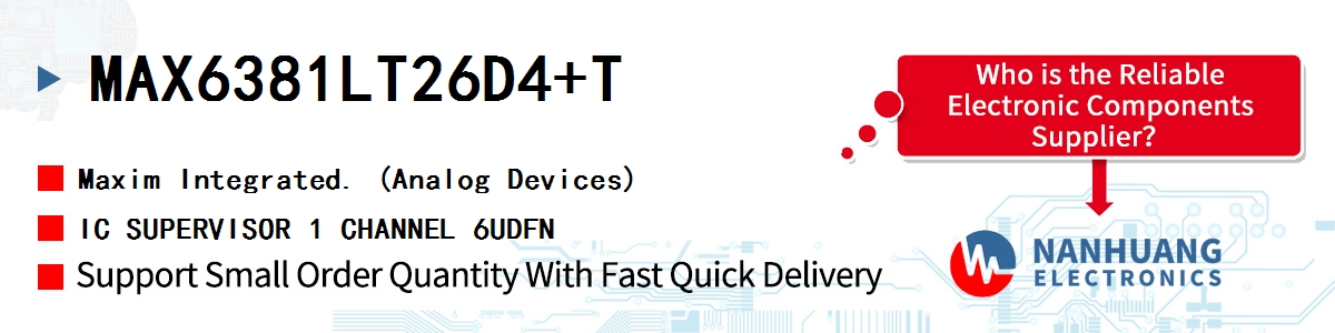 MAX6381LT26D4+T Maxim IC SUPERVISOR 1 CHANNEL 6UDFN