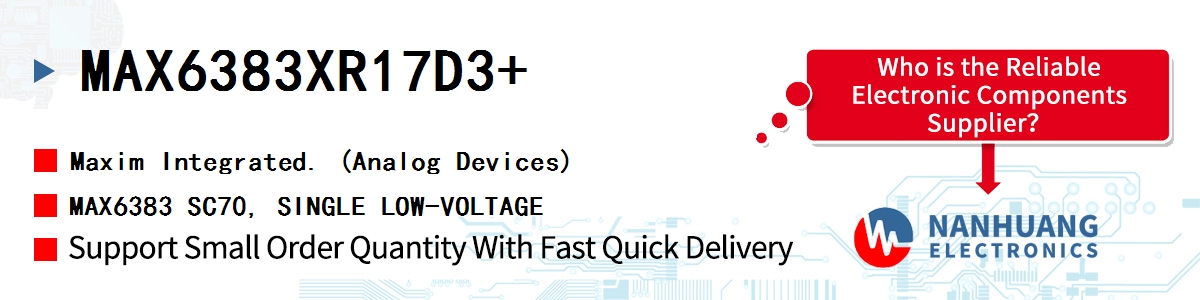MAX6383XR17D3+ Maxim MAX6383 SC70, SINGLE LOW-VOLTAGE