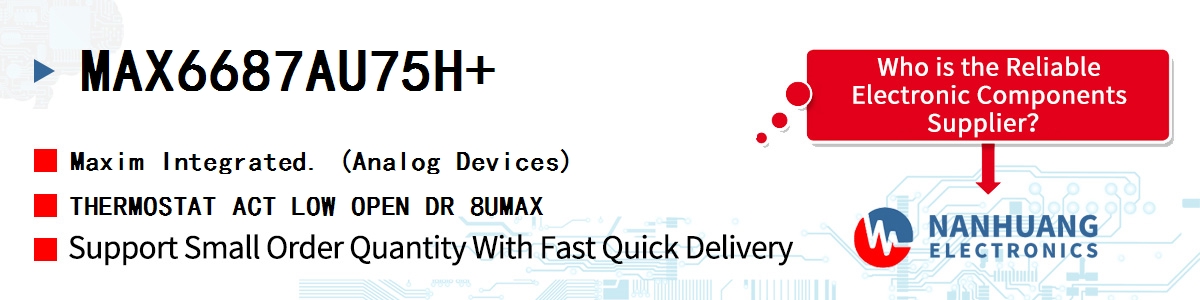 MAX6687AU75H Maxim TEMPERATURE SWITCHES