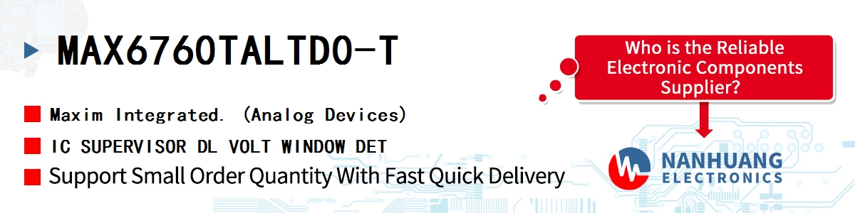MAX6760TALTD0-T Maxim IC SUPERVISOR DL VOLT WINDOW DET