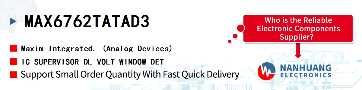 MAX6762TATAD3 Maxim IC SUPERVISOR DL VOLT WINDOW DET