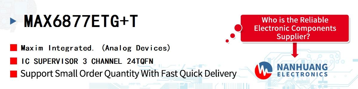 MAX6877ETG+T Maxim IC SUPERVISOR 3 CHANNEL 24TQFN