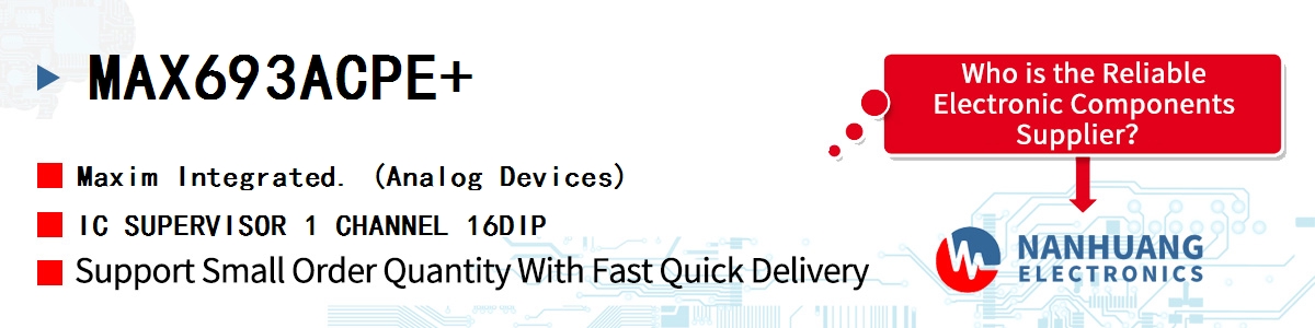 MAX693ACPE Maxim IC SUPERVISOR 1 CHANNEL 16DIP