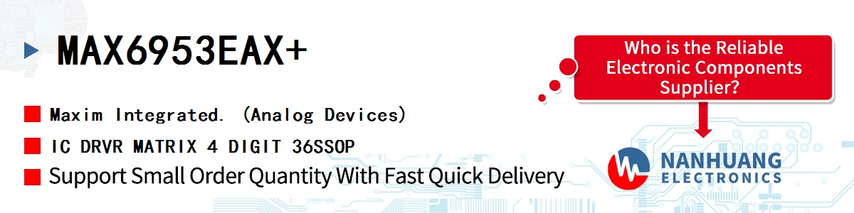 MAX6953EAX+ Maxim IC DRVR MATRIX 4 DIGIT 36SSOP