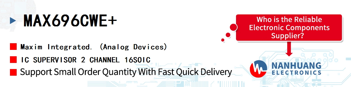MAX696CWE Maxim IC SUPERVISOR 2 CHANNEL 16SOIC