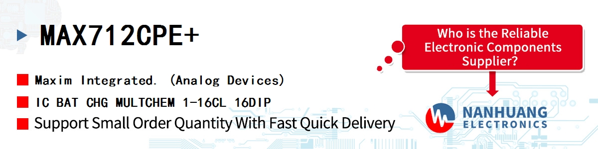 MAX712CPE Maxim IC BAT CHG MULTCHEM 1-16CL 16DIP