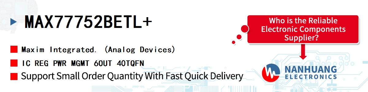 MAX77752BETL+ Maxim IC REG PWR MGMT 6OUT 40TQFN