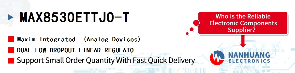 MAX8530ETTJO-T Maxim DUAL LOW-DROPOUT LINEAR REGULATO