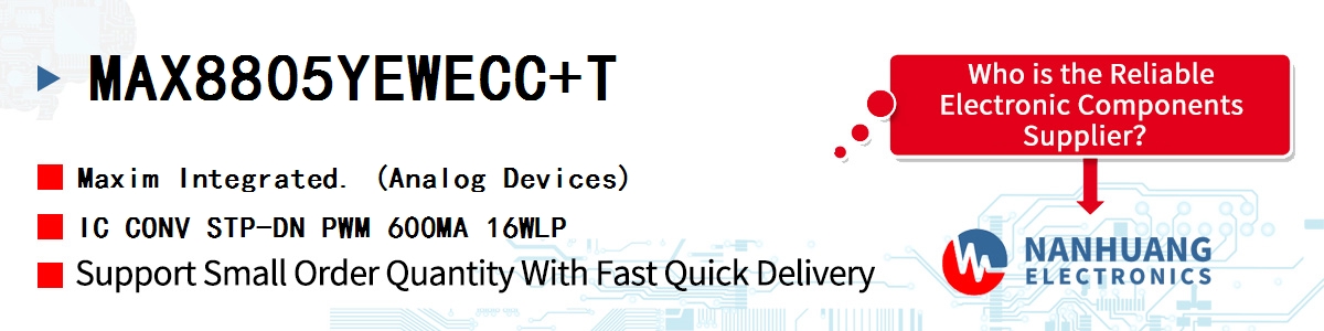 MAX8805YEWECC+T Maxim IC CONV STP-DN PWM 600MA 16WLP