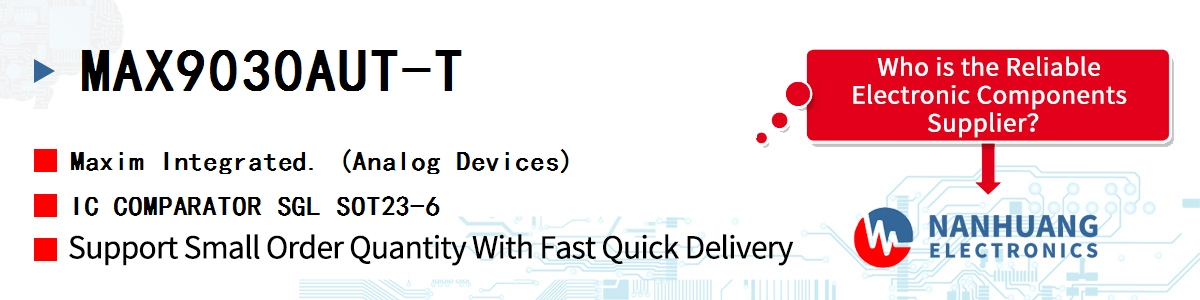 MAX9030AUT-T Maxim IC COMPARATOR SGL SOT23-6