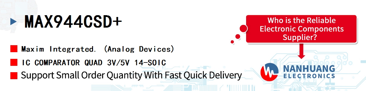 MAX944CSD Maxim IC COMPARATOR QUAD 3V/5V 14-SOIC