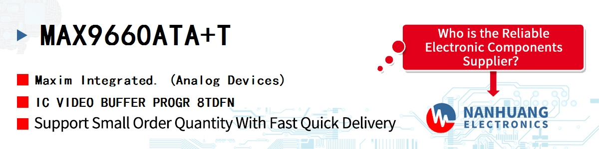 MAX9660ATA+T Maxim IC VIDEO BUFFER PROGR 8TDFN