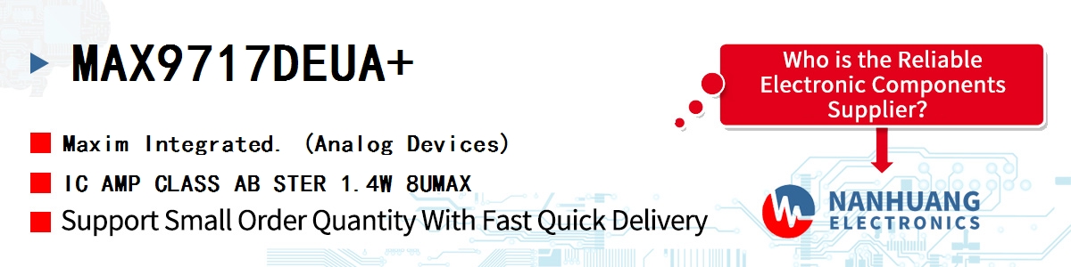 MAX9717DEUA Maxim MAX9717 LOW-COST, MONO, 1.4WATT