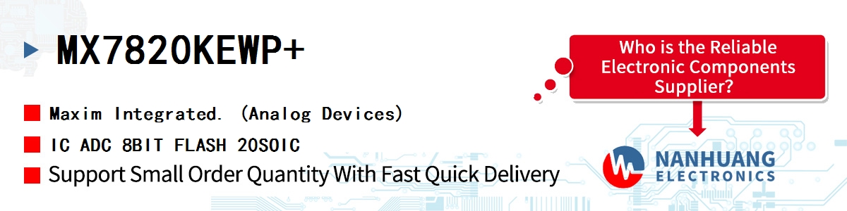 MX7820KEWP+ Maxim IC ADC 8BIT FLASH 20SOIC